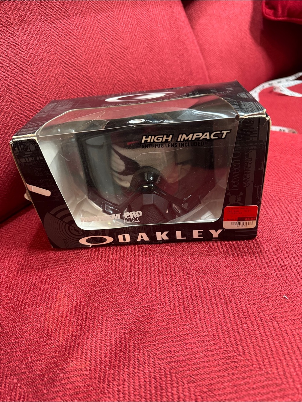 Oakley Black High Impact Motocross Goggles, NWT